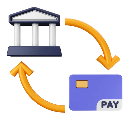 Pago bancario  3D Icon