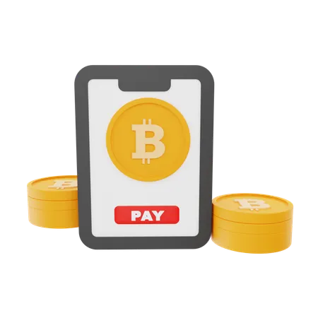 Pago bitcoin  3D Icon