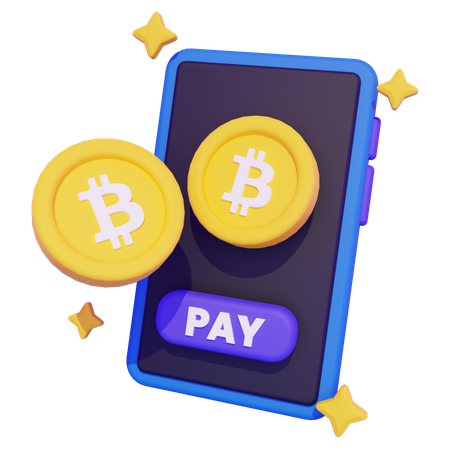 Pago bitcoin  3D Icon