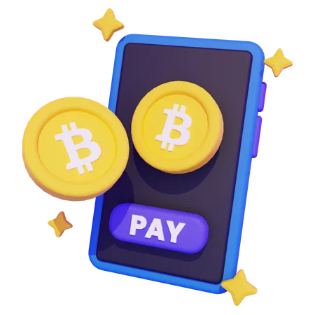 Pago bitcoin  3D Icon