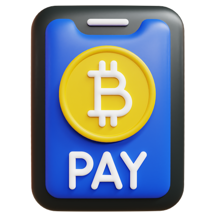 Pago bitcoin  3D Icon