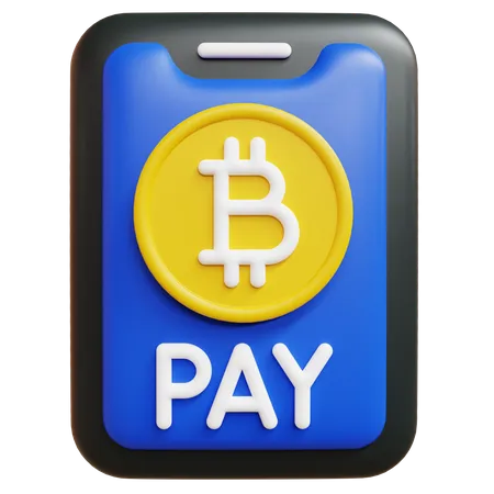 Pago bitcoin  3D Icon