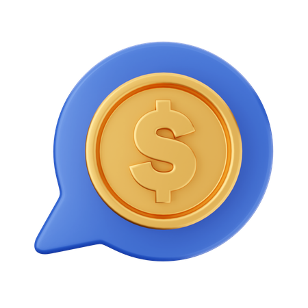 Chat de pago  3D Icon