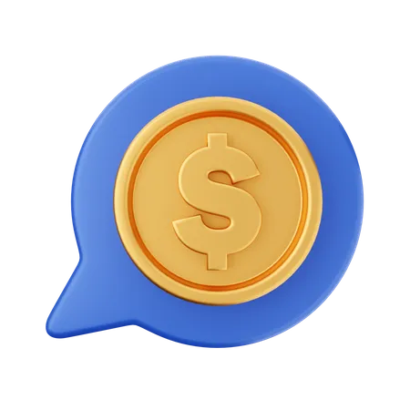 Chat de pago  3D Icon