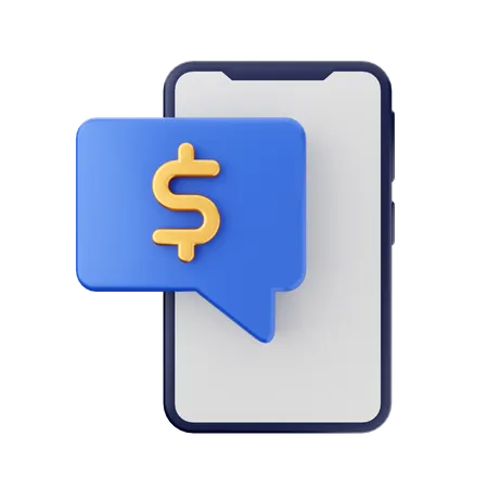 Chat de pago  3D Icon