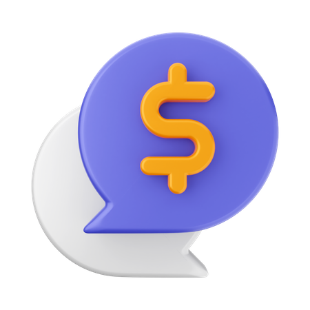 Pago por chat  3D Icon