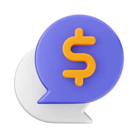 Pago por chat  3D Icon