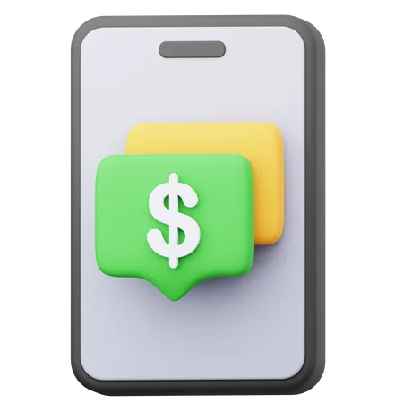 Chat de pago  3D Icon