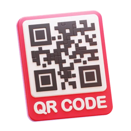 Pago con código QR  3D Icon