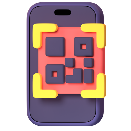 Código qr de pago  3D Icon