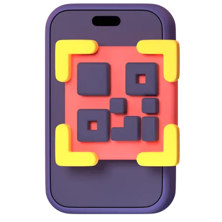 Código qr de pago  3D Icon