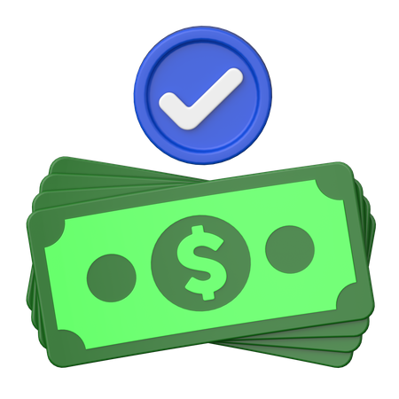 Pago completo  3D Icon