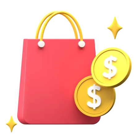 Pago de compras  3D Illustration