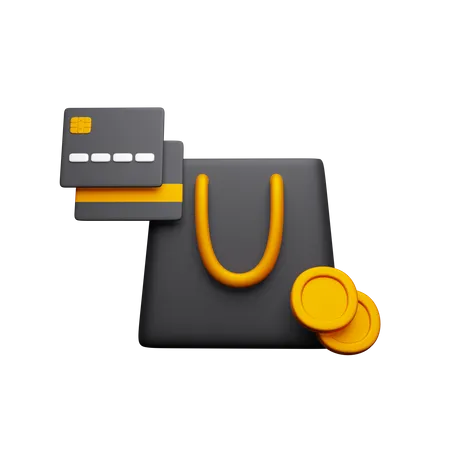 Pago de compras  3D Icon