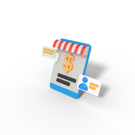 Pago de compras en línea  3D Icon