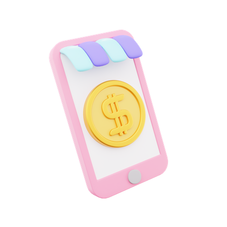 Pago de compras en línea  3D Icon