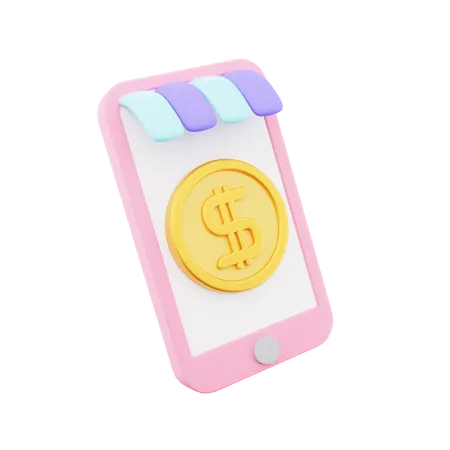 Pago de compras en línea  3D Icon