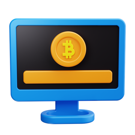 Pago bitcoin  3D Icon