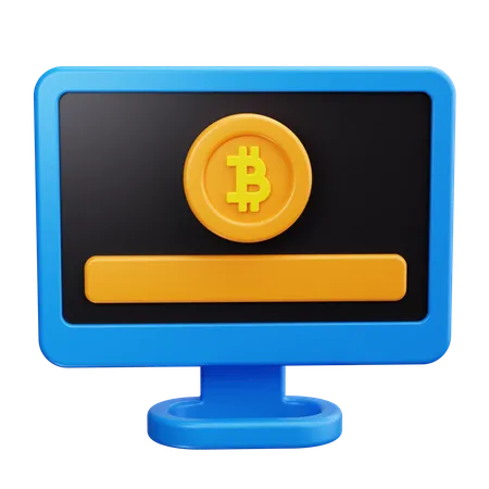 Pago bitcoin  3D Icon