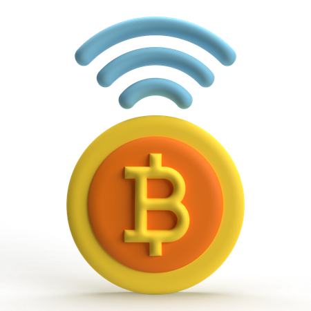 Pago bitcoin  3D Icon