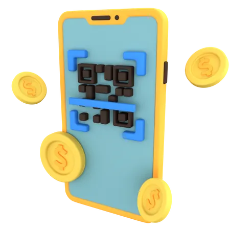 Pago con código de barras  3D Icon