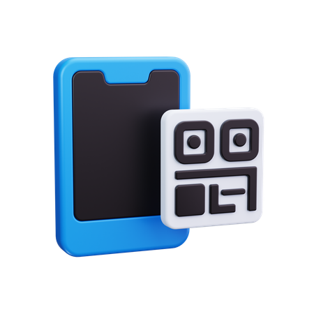 Pago con código QR  3D Icon