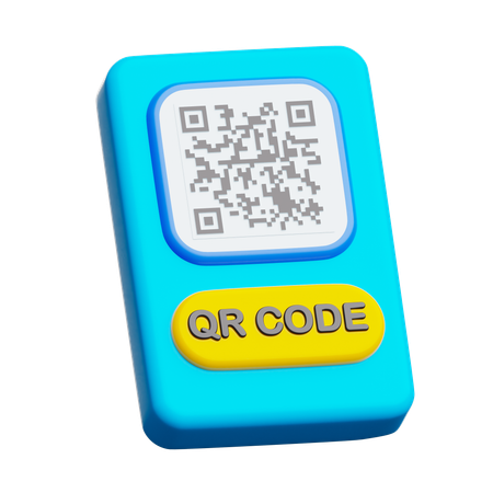 Pago con código QR  3D Icon