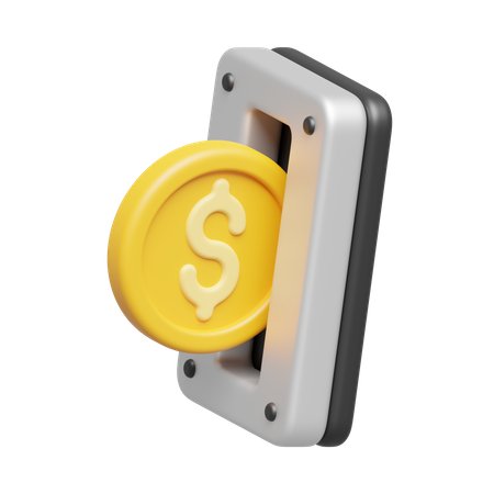 Pago con monedas  3D Icon