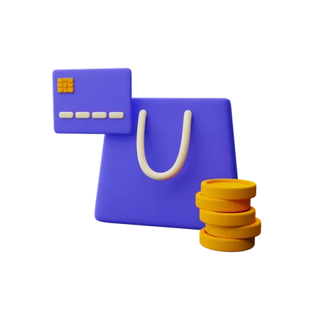 Pago con tarjeta  3D Icon