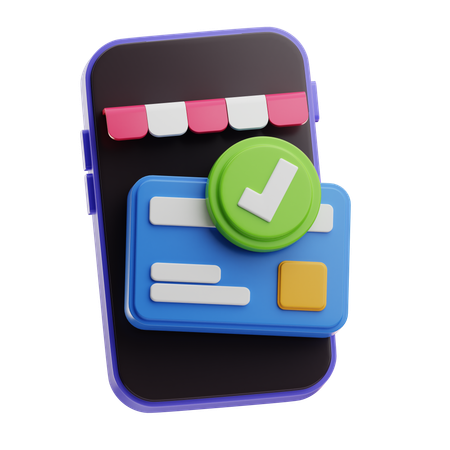 Pago con tarjeta de tienda  3D Icon