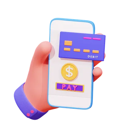 Pago con tarjeta en línea  3D Icon