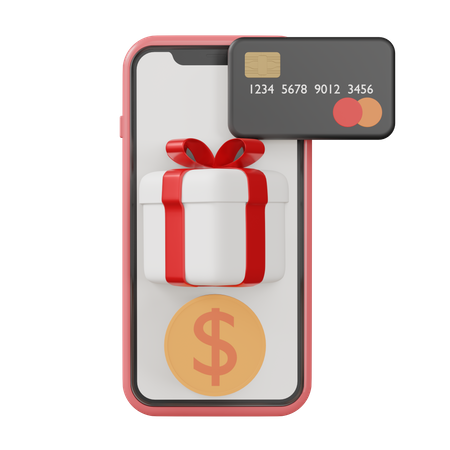 Pago con tarjeta en línea  3D Icon