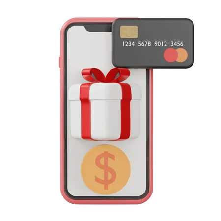 Pago con tarjeta en línea  3D Icon