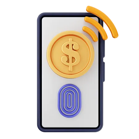 Pago con teléfono inteligente  3D Icon