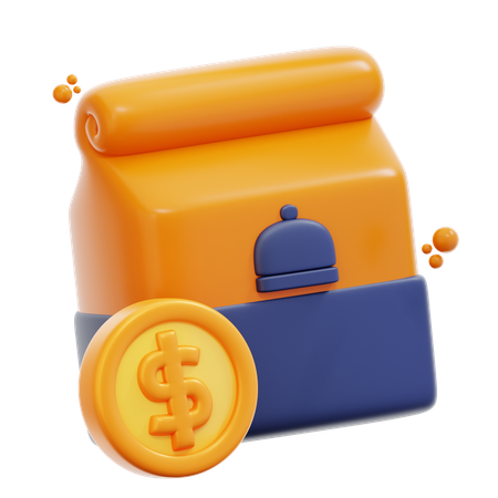 Pago de comida  3D Icon