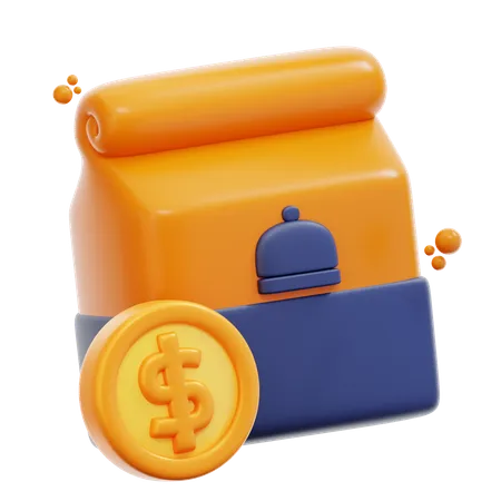 Pago de comida  3D Icon