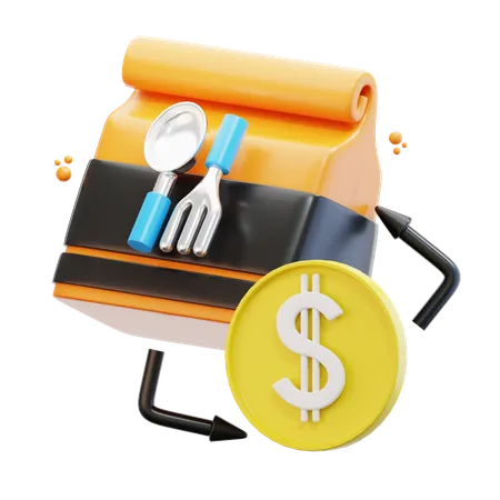 Pago de comida  3D Icon