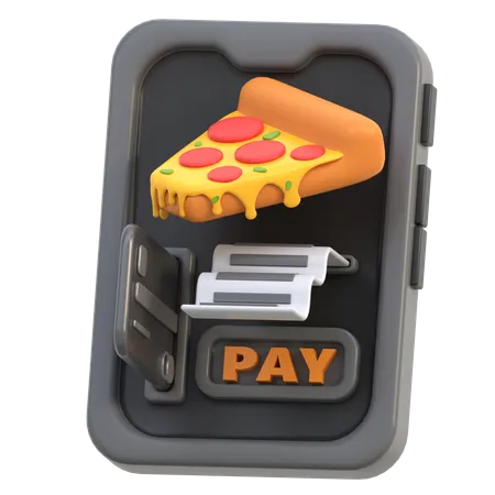 Pago de alimentos en línea  3D Icon