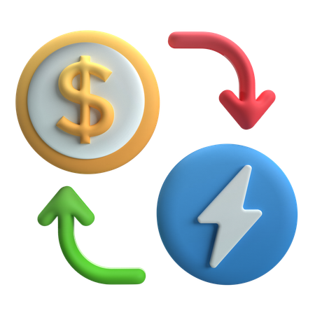 Pago de electricidad  3D Icon