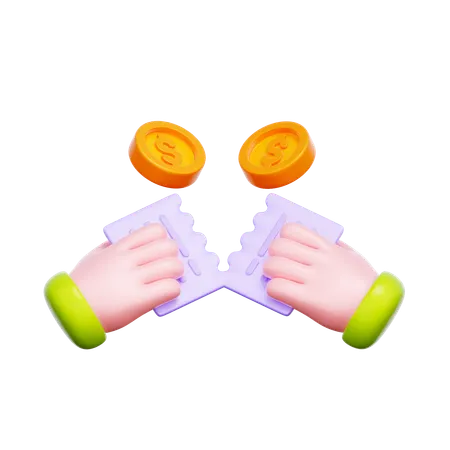 Pago de facturas fraccionado  3D Icon