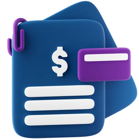 Pago de la factura  3D Icon