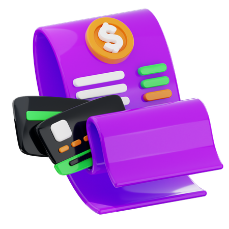 Pago de la factura  3D Icon