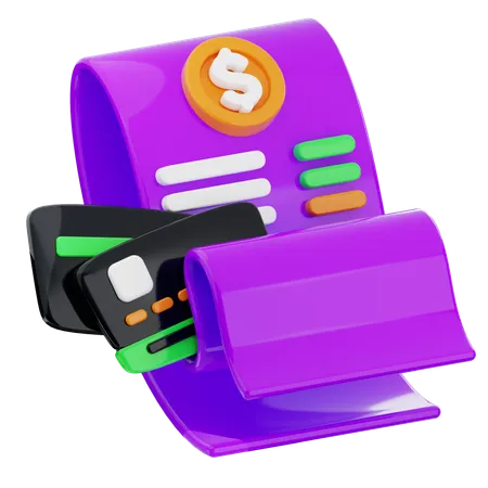 Pago de la factura  3D Icon