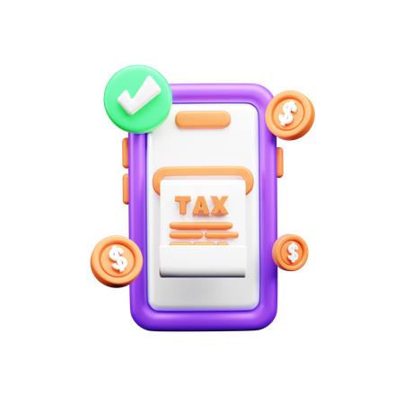 Pago de impuestos en línea  3D Icon