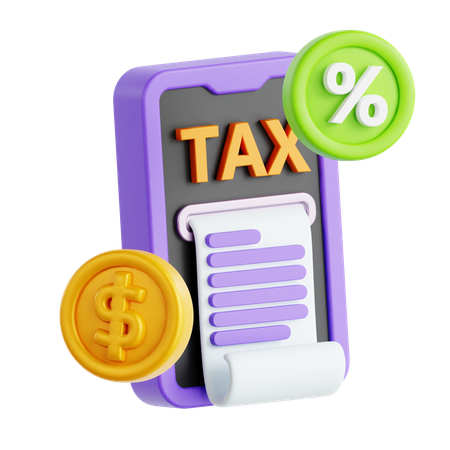 Pago de impuestos en línea  3D Icon