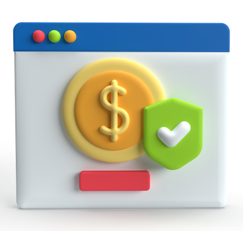 Pago en línea  3D Icon