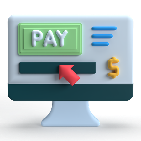 Pago en línea  3D Icon