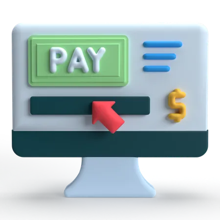 Pago en línea  3D Icon