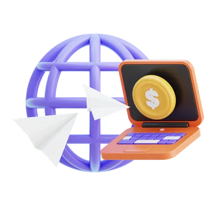 Pago en línea  3D Icon