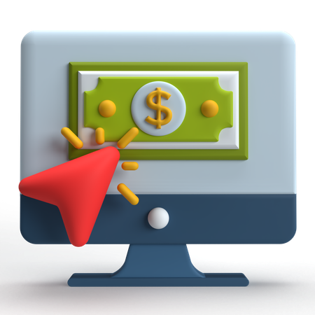 Pago en línea  3D Icon